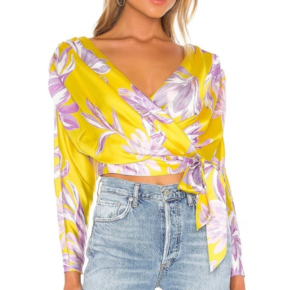 House of Harlow 1960 X REVOLVE Nikola Wrap Blouse - Picture 1 of 4
